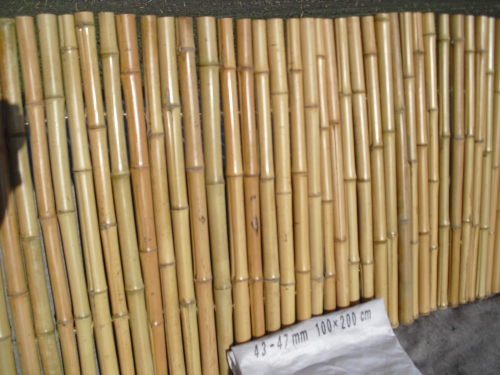 Bambuszaun 43/47mm 100x200cm gelb